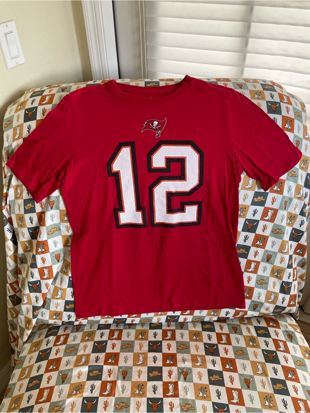 Nike Red #12 Short Sleeve Jersey Shirt